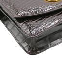 Valentino Garavani Vain Small Shoulder Bag In Crocodile Leather Brown