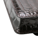 Valentino Garavani Vain Small Shoulder Bag In Crocodile Leather Brown