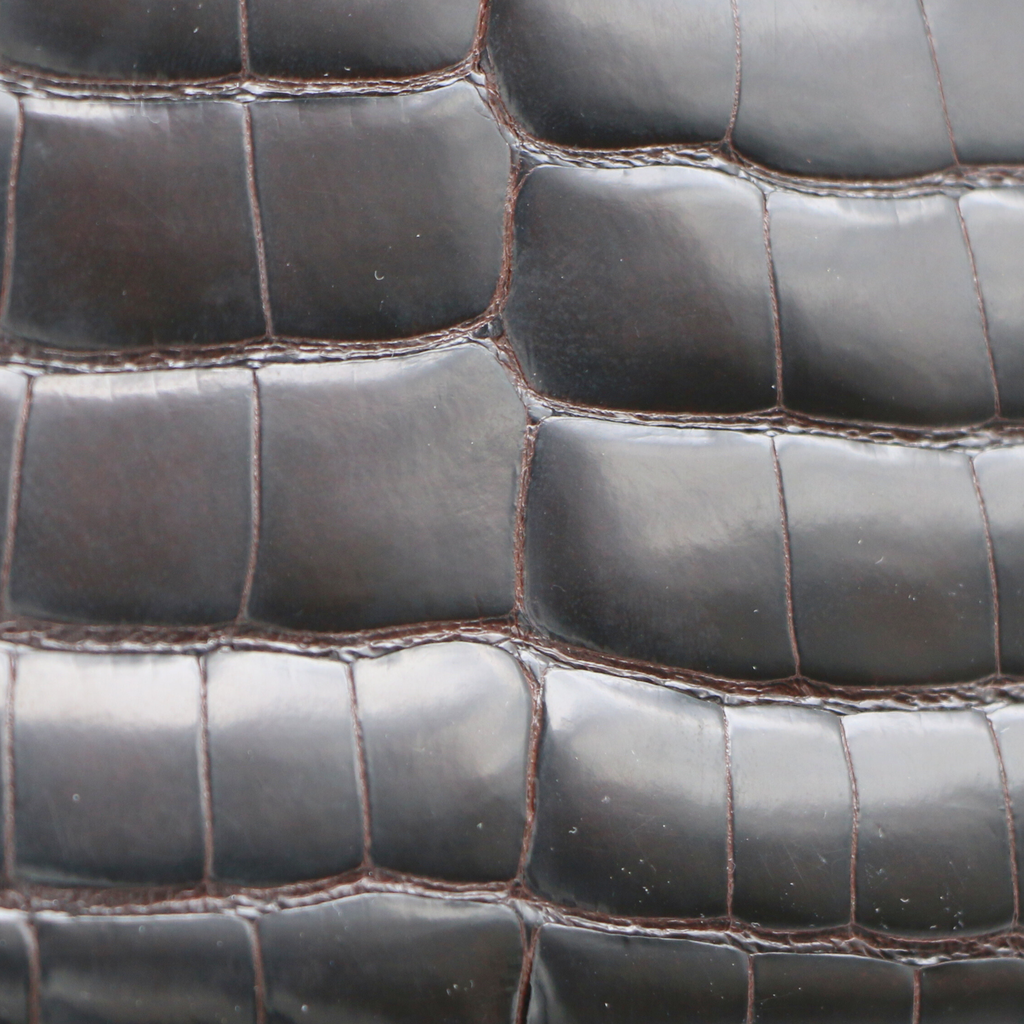 Valentino Garavani Vain Small Shoulder Bag In Crocodile Leather Brown
