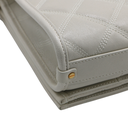 Saint Laurent Quilted White Leather Becky Shoulder Bag