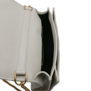 Saint Laurent Quilted White Leather Becky Shoulder Bag