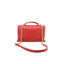 Chanel Grained Clafskin Stiched Flap Bag Red