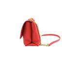 Chanel Grained Clafskin Stiched Flap Bag Red