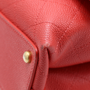 Chanel Grained Clafskin Stiched Flap Bag Red