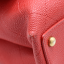 Chanel Grained Clafskin Stiched Flap Bag Red