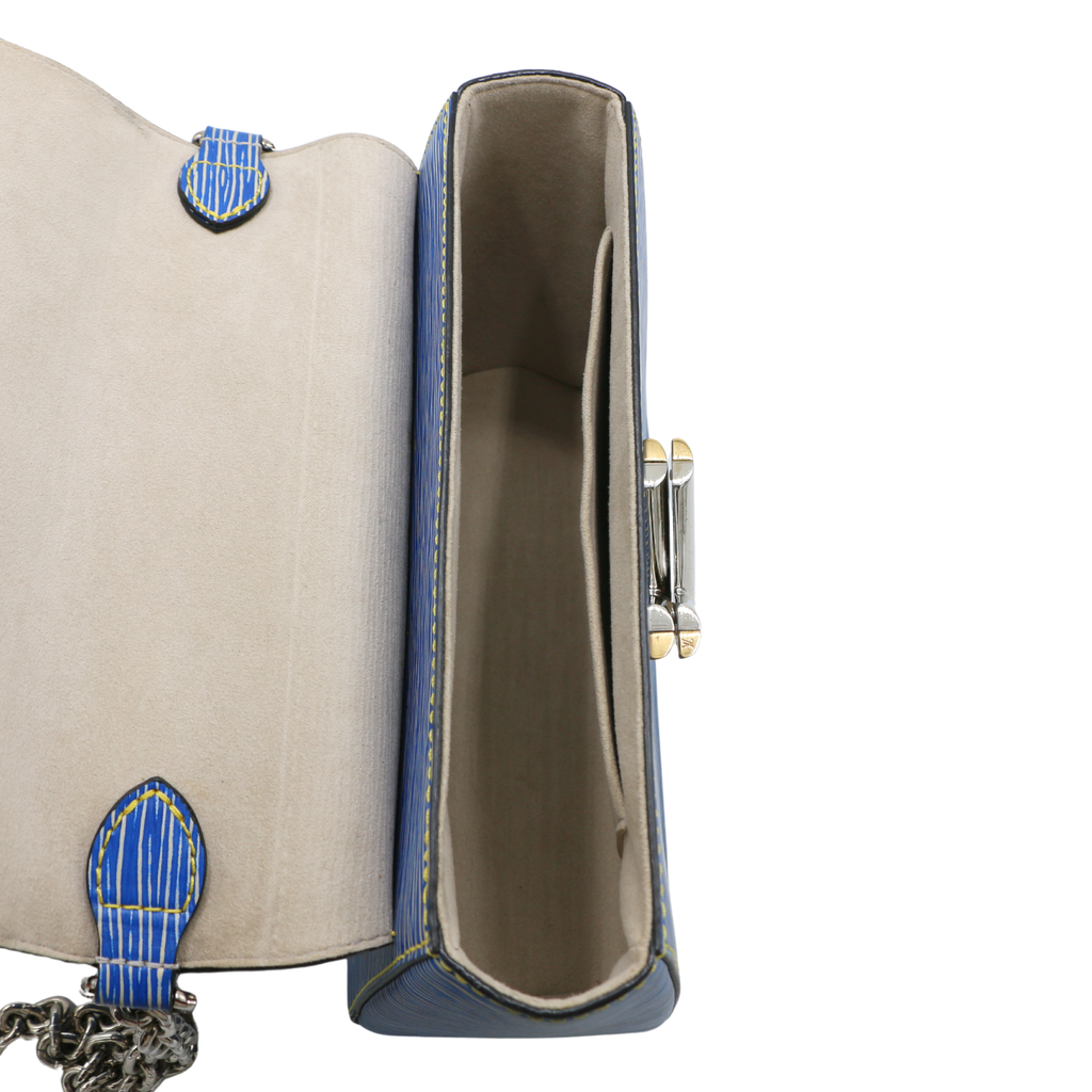 Louis Vuitton LV Twist MM Blue Epi Leather