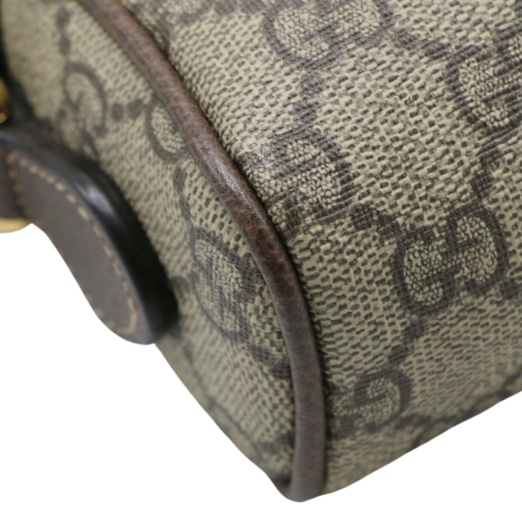 Gucci GG Supreme Monogram Web Mini Ophidia Shoulder Bag Brown