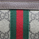 Gucci GG Supreme Monogram Web Mini Ophidia Shoulder Bag Brown