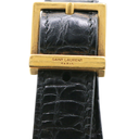 Saint Lauurent Le 5 à 7 croc-embossed leather shoulder bag