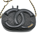 Chanel Lambskin Quilted Coco Midnight Camera Case Black