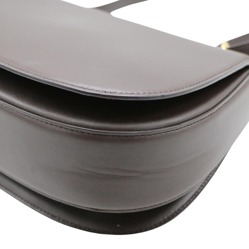 Loro Piana Medium Ghiera bag  Smooth Calfskin Dark Choco Licorice/Matcha Powder