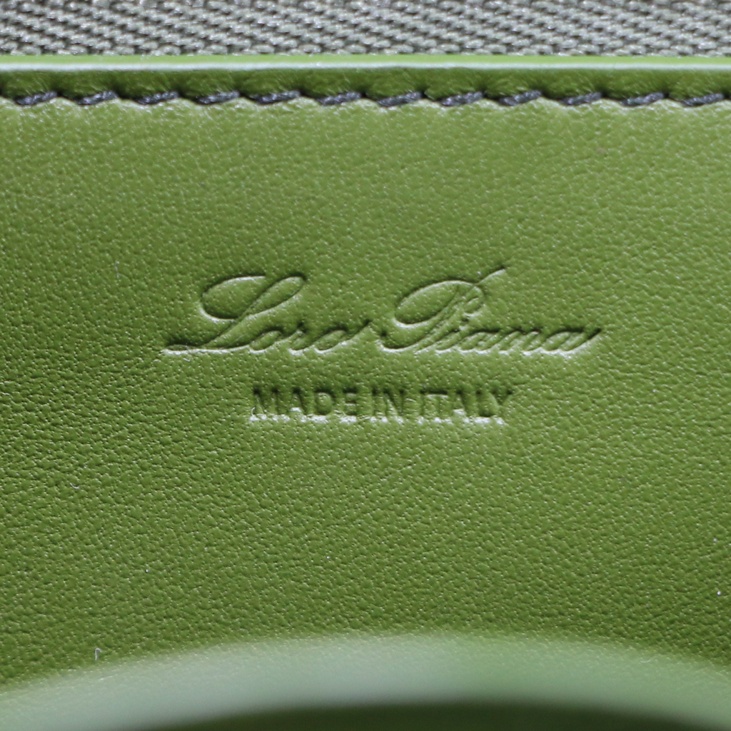 Loro Piana Medium Ghiera bag  Smooth Calfskin Dark Choco Licorice/Matcha Powder