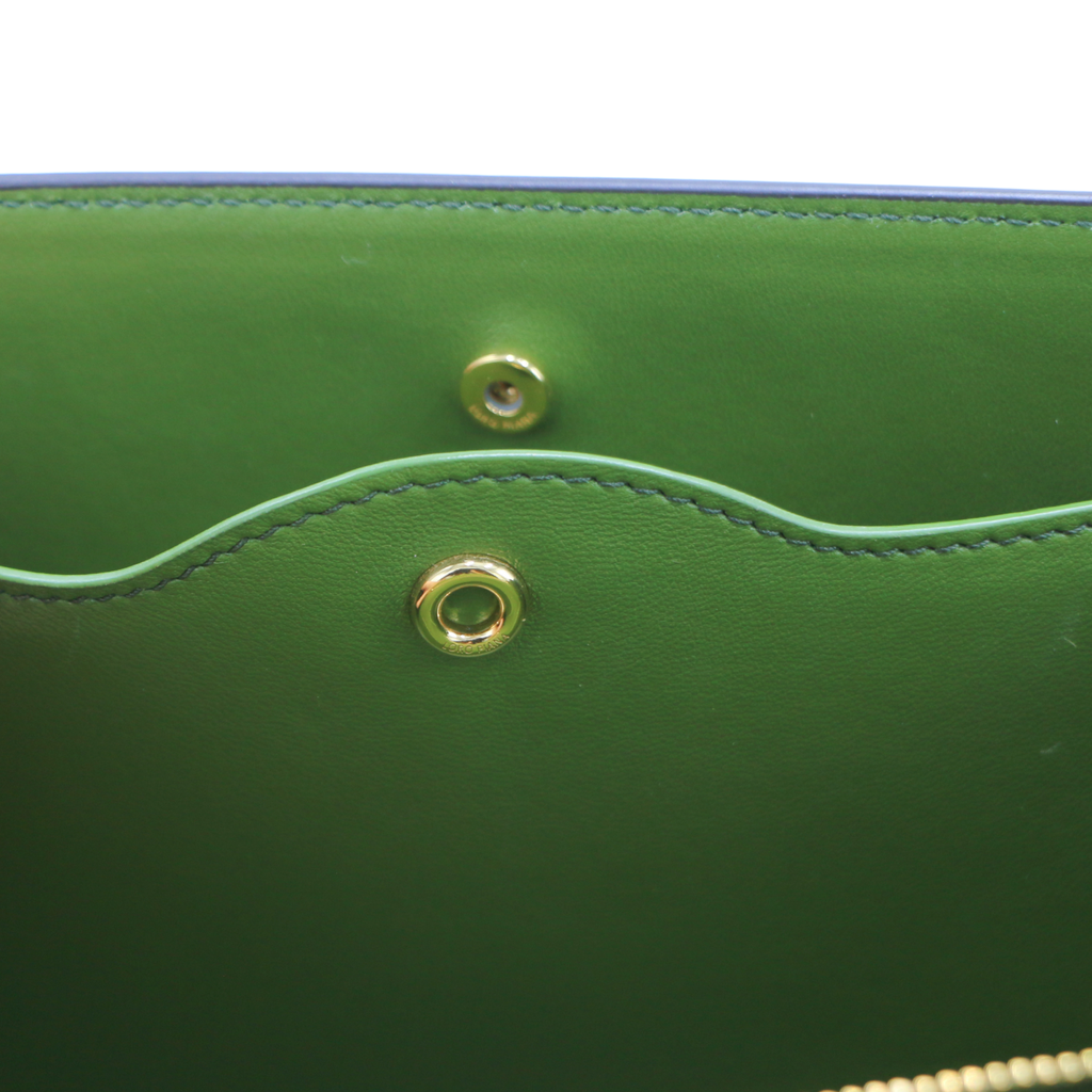 Loro Piana Medium Ghiera bag  Smooth Calfskin Dark Choco Licorice/Matcha Powder