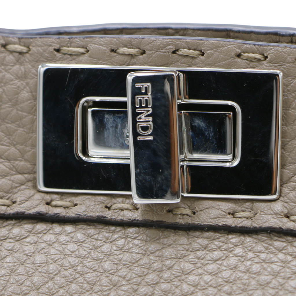 Fendi Cuoio Romano Selleria Chamois Small Peekaboo I SEE U Satchel Corda Camelia Cipria
