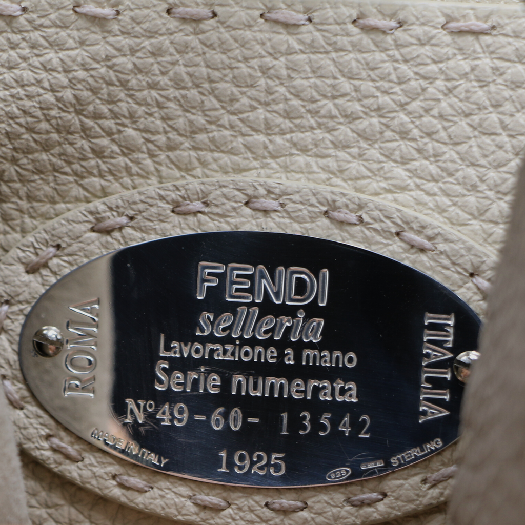 Fendi Cuoio Romano Selleria Chamois Small Peekaboo I SEE U Satchel Corda Camelia Cipria