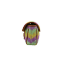 Gucci Woven Raffia Calfskin Super Mini GG Marmont Shoulder Bag Multicolor