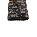Christian Dior  Oblique Saddle Wallet Blue