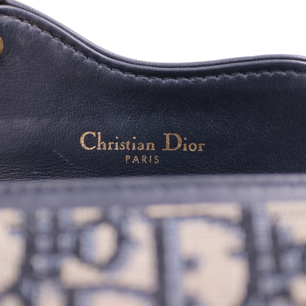 Christian Dior  Oblique Saddle Wallet Blue