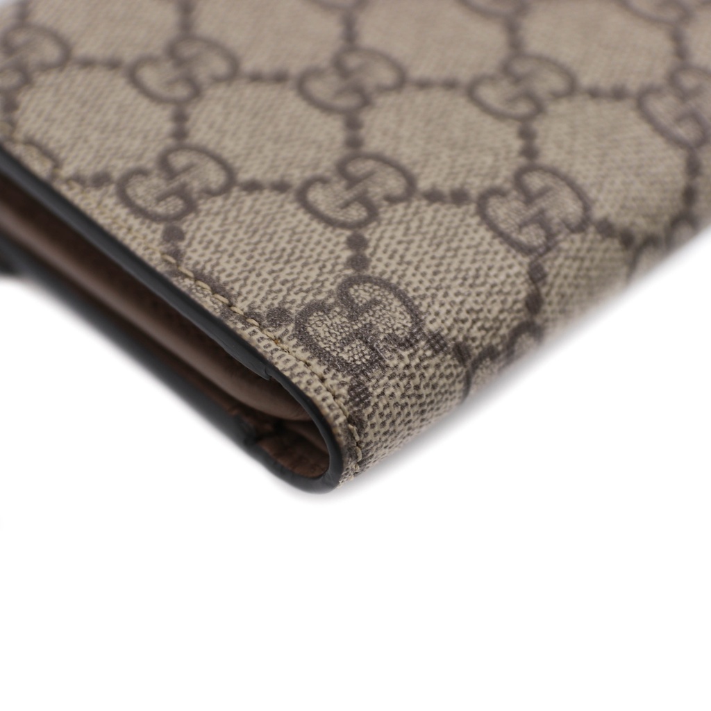 Gucci  Dionysus GG Supreme Canvas Card Case Wallet Beige 627073