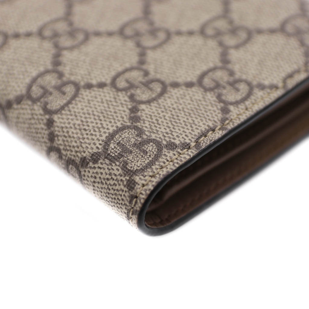 Gucci  Dionysus GG Supreme Canvas Card Case Wallet Beige 627073