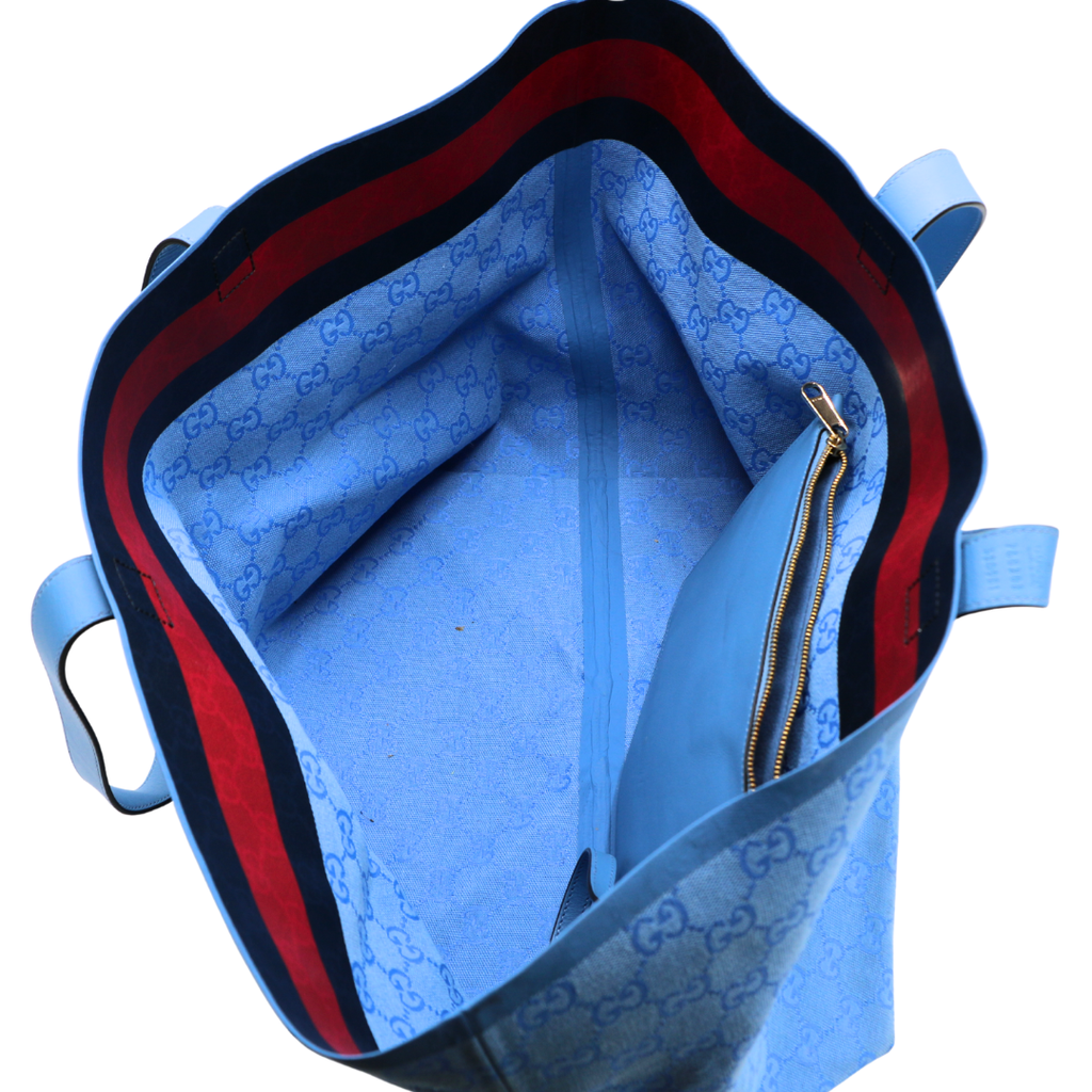 Gucci Tortissima Medium Tote Blue 788203