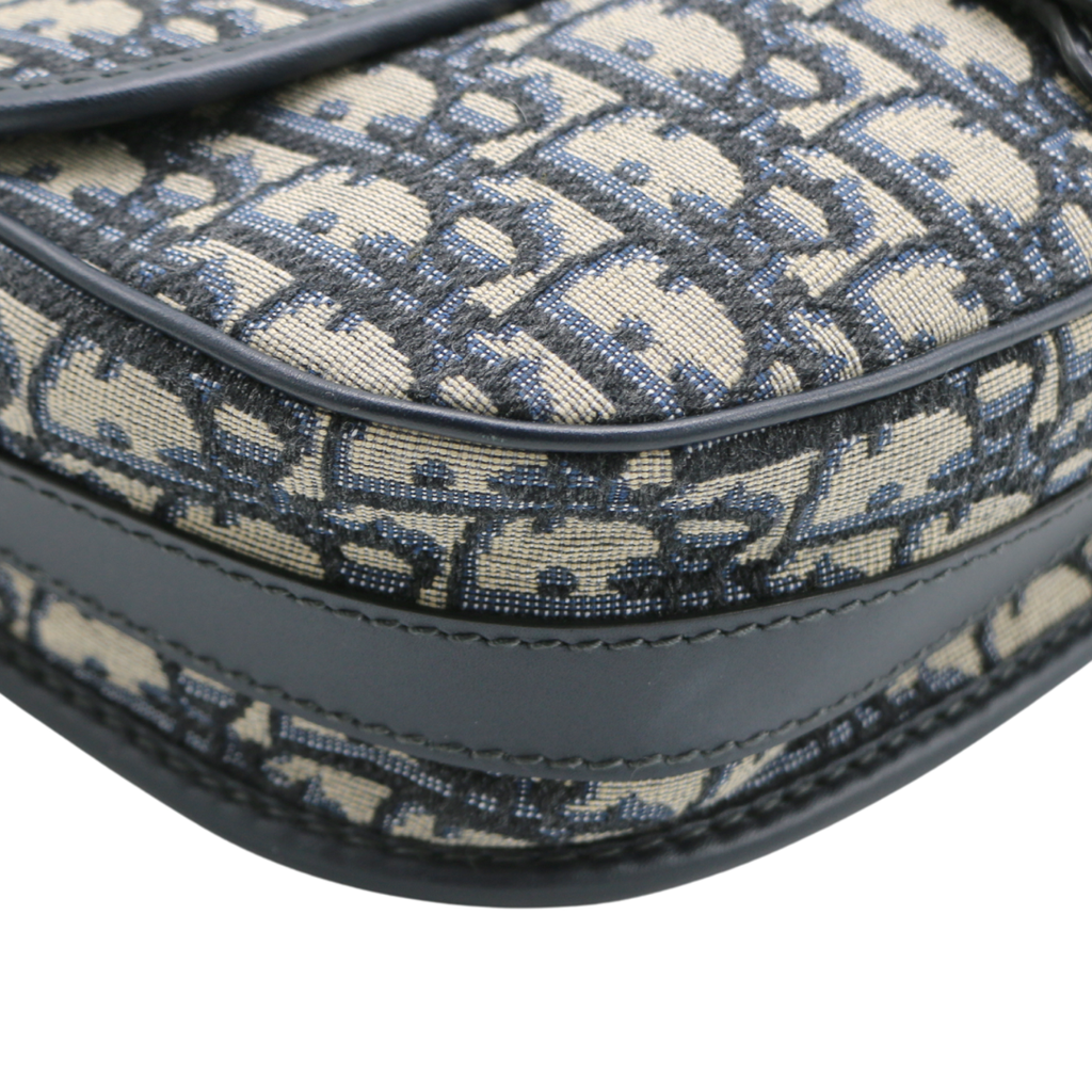 Christian Dior  Oblique Medium Bobby Flap Blue