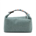Hermes Bride A Brac GM Wool Bag Navy Blue 