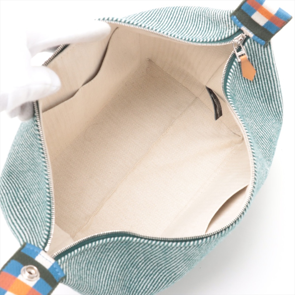 Hermes Bride A Brac GM Wool Bag Navy Blue 