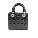 Christian Dior  Patent Cannage Small Lady Dior Black