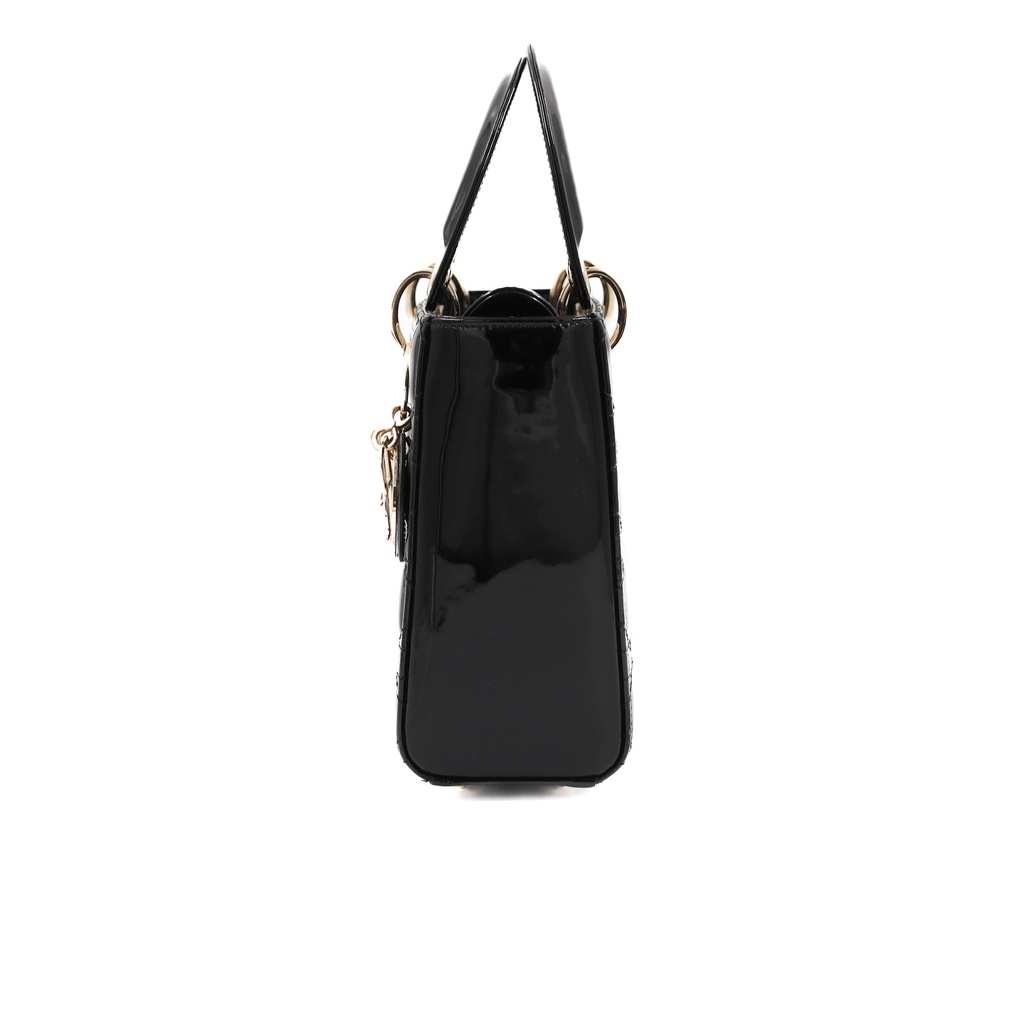 Christian Dior  Patent Cannage Small Lady Dior Black