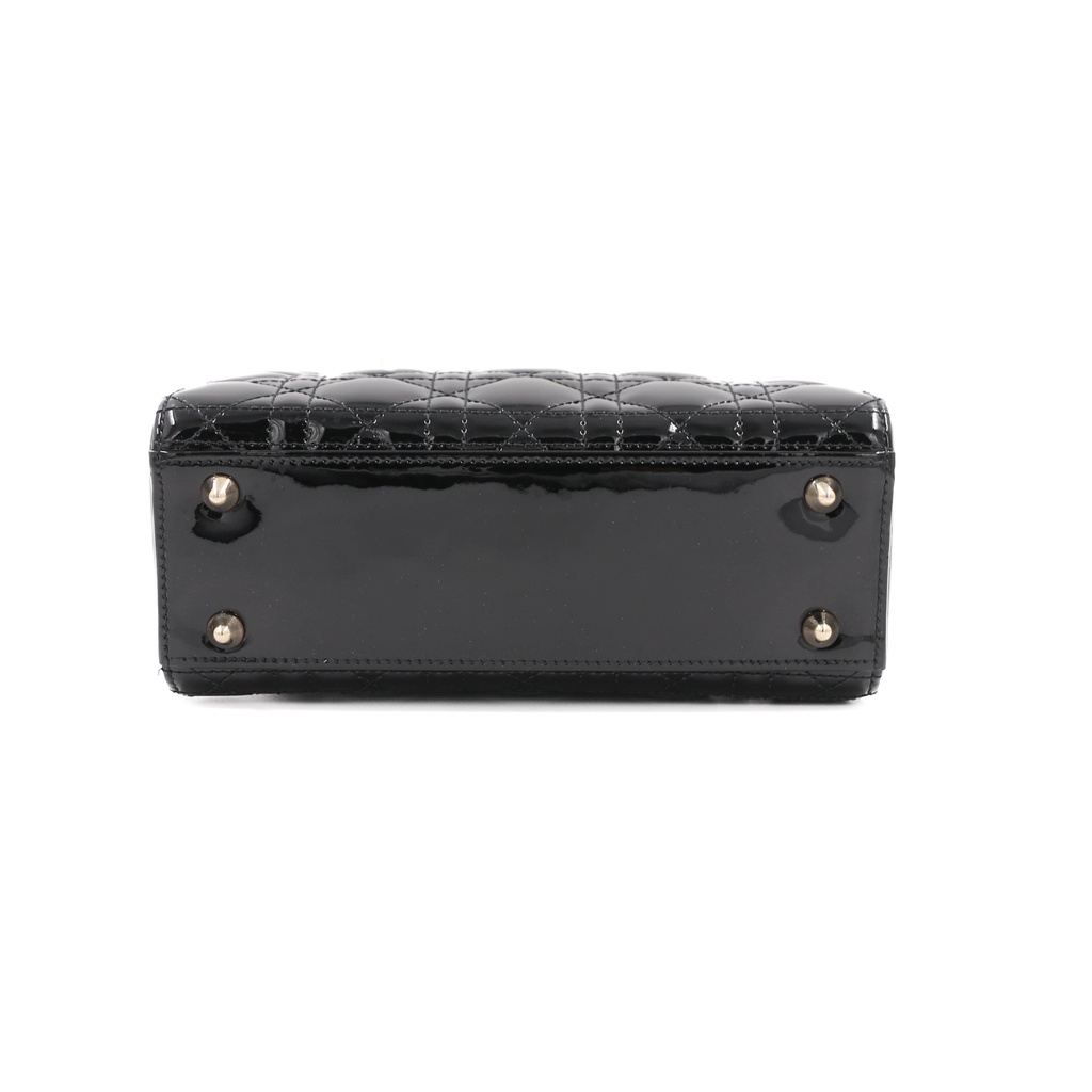 Christian Dior  Patent Cannage Small Lady Dior Black