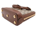 Gucci GG Supreme Small Horsebit 1955 Top Handle Brown Bag