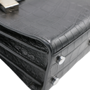 Saint Laurent Sac De Jour Small Croc Embossed Bag Black