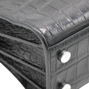 Saint Laurent Sac De Jour Small Croc Embossed Bag Black