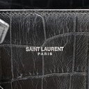 Saint Laurent Sac De Jour Small Croc Embossed Bag Black