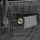 Saint Laurent Sac De Jour Small Croc Embossed Bag Black