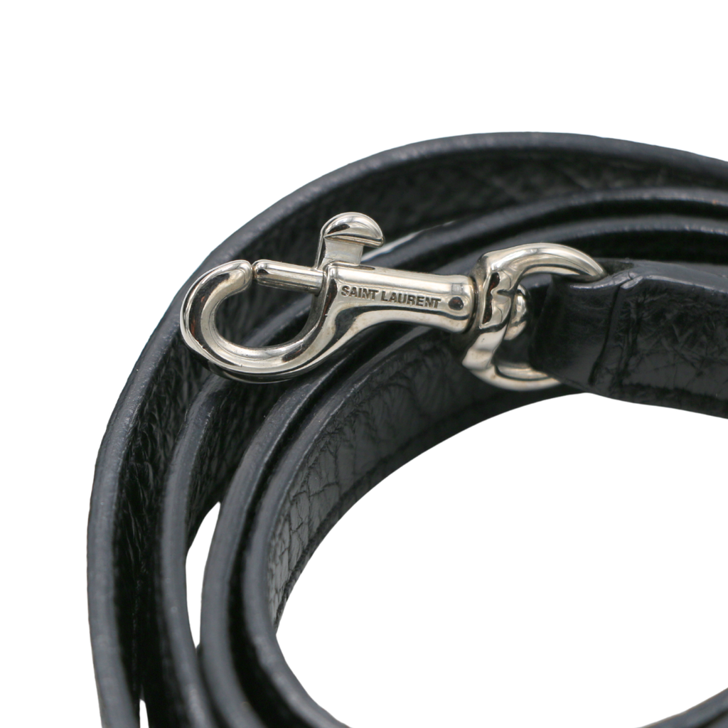 Saint Laurent Sac De Jour Small Croc Embossed Bag Black