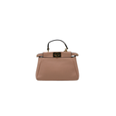 Fendi Peach Leather Micro Peekaboo Crossbody Bag