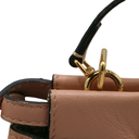 Fendi Peach Leather Micro Peekaboo Crossbody Bag