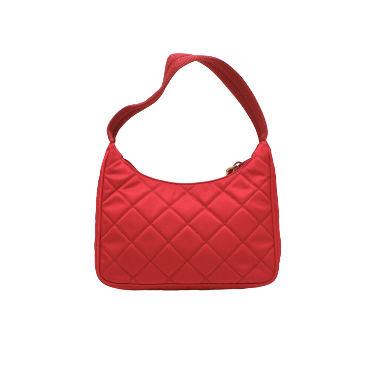 Prada Nylon Quilted Re-Edition Handbag Red
