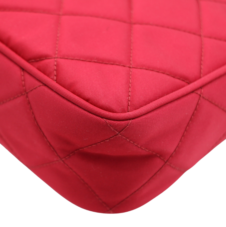 Prada Nylon Quilted Re-Edition Handbag Red