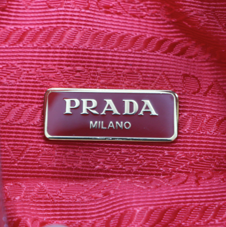 Prada Nylon Quilted Re-Edition Handbag Red