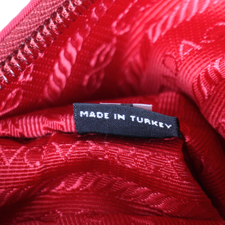 Prada Nylon Quilted Re-Edition Handbag Red