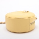 Chanel Caviar Chain Shoulder Round Yellow Bag 
