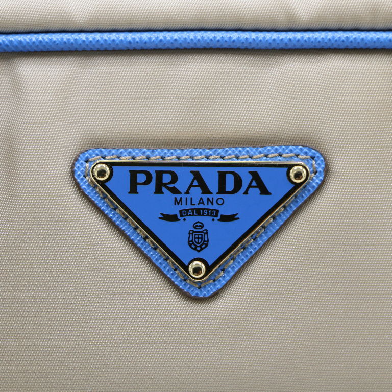 Prada Re-edition Camel 1978 Medium Re-nylon And Saffiano Leather Two-handle Bag