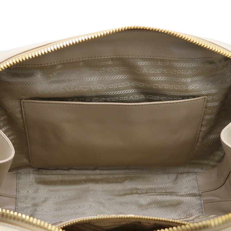 Prada Re-edition Camel 1978 Medium Re-nylon And Saffiano Leather Two-handle Bag