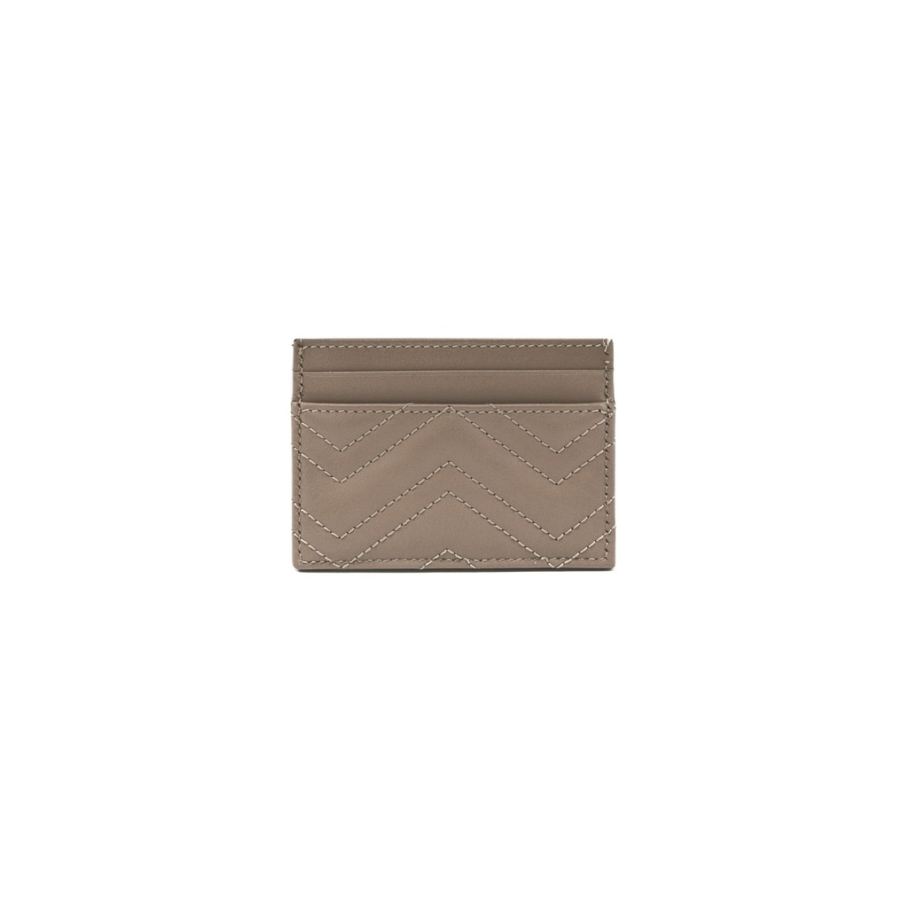 Gucci GG Matelasse Chevron Marmont Card Case Beige 443127