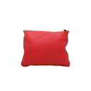 Gucci Pebbled Calfskin Medium Logo Portfolio Clutch Hibiscus Red 500981