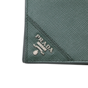 Prada Saffiano Long Folded Wallet Green