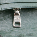 Prada Saffiano Long Folded Wallet Green